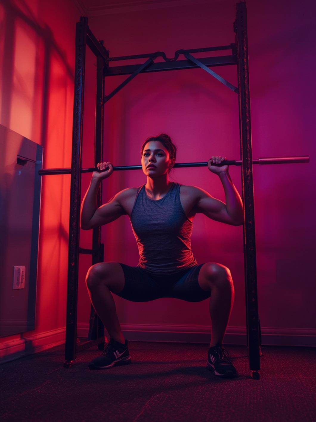 Folding Squat Rack for Home Gym