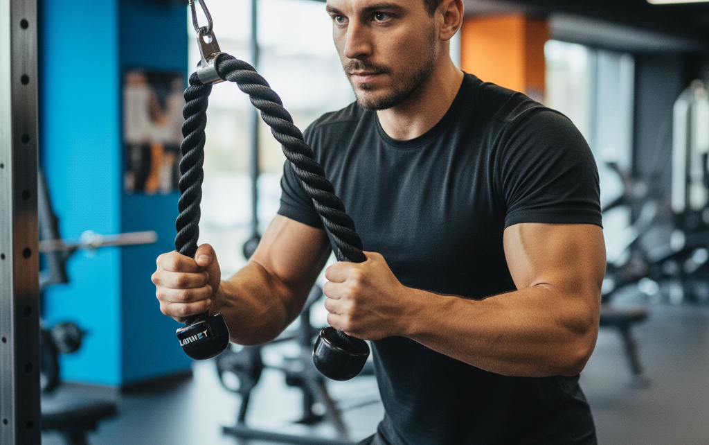 tricep rope cable attachment for home gym