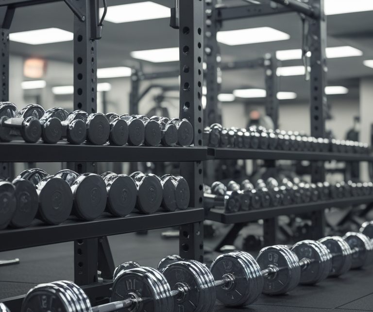 commercial grade dumbbell rack
