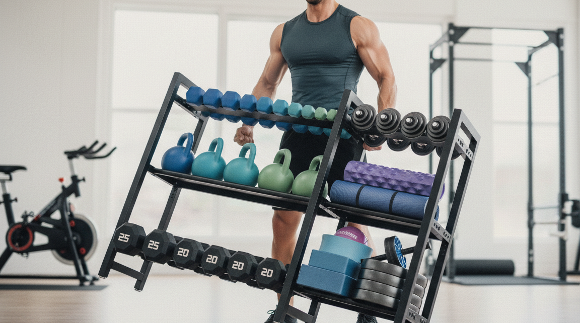 3 tier dumbbell rack home gym