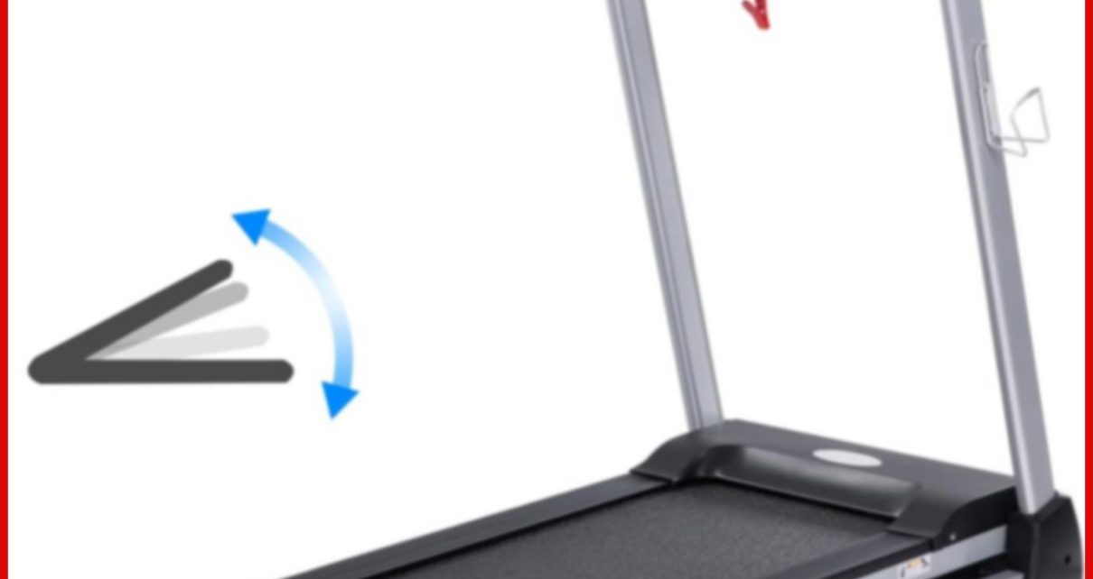 folding treadmill with cup holder